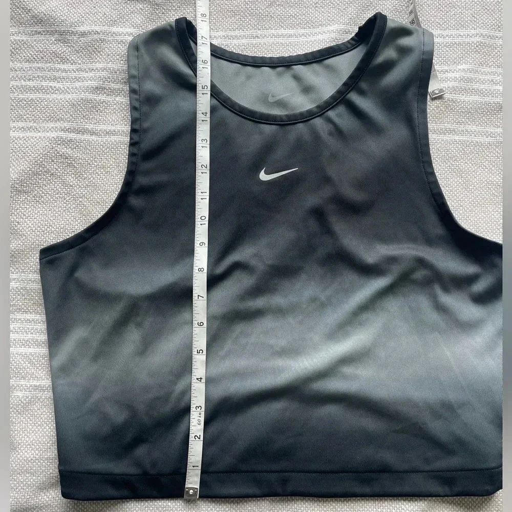 Nike Dri-Fit Swoosh Printed Crop Tank- Size L